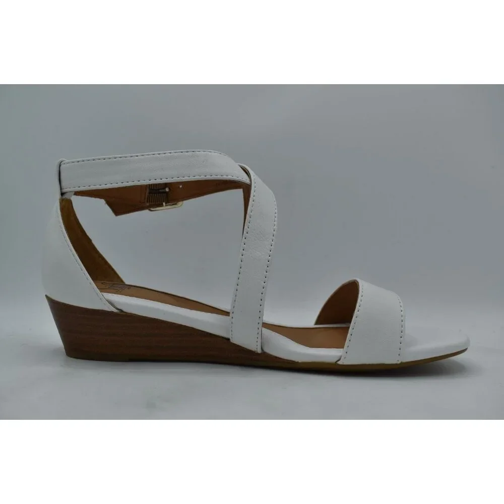 Sofft Womens‎ Size 10 Innis White Leather Open Toe Sandals Shoes